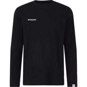Mammut Baumwoll-Hoodie für jeden Tag Base Longsleeve T-Shirt Men Mini Logo Schwarz S