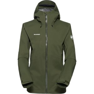 Mammut Zuverlässige Hardshelljacke mit All-Mountain-Performance Outdoor HS Hooded Jacket Women Grün XL