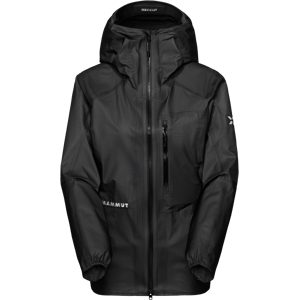 Mammut Ultraleichte Hardshelljacke für die Berge Eiger Nordwand Light HS Hooded Jacket Women Schwarz L
