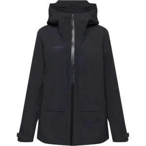 Mammut Leichte Hardshell-Skitourenjacke Skintrack HS Hooded Jacket Women Schwarz M