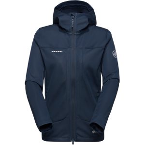 Mammut Vielseitig einsetzbare Softshelljacke für jede Saison Ultimate VIII SO Hooded Jacket Women Blau L