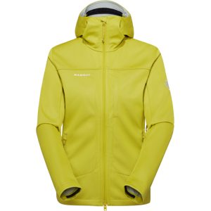 Mammut Vielseitig einsetzbare Softshelljacke für jede Saison Ultimate VIII SO Hooded Jacket Women Gelb XL