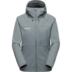 Mammut Softshell-Wanderjacke für jede Saison Ultimate Comfort SO Hooded Jacket Women Grau M