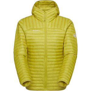 Mammut Vielseitige Daunenjacke für die Berge Broad Peak Light IN Hooded Jacket Women Gelb M
