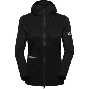 Mammut Vielseitige, wärmeregulierende Hybridjacke für die Berge Eiger Nordwand IN Flex Air Hybrid Hooded Jacket Women Schwarz L