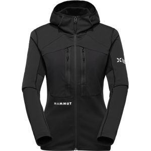Mammut Strapazierfähige, atmungsaktive Midlayer-Bergjacke Eiger Nordwand Advanced ML Hooded Jacket Women Schwarz XS