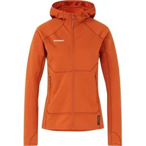Mammut Warmer, schnelltrocknender Performance-Midlayer mit Kapuze Taiss ML Hooded Jacket Women Brown XL