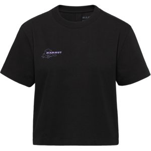 Mammut Kurzes T-Shirt aus ökologischer Baumwolle Base Cropped T-Shirt Women Glacier Schwarz XL