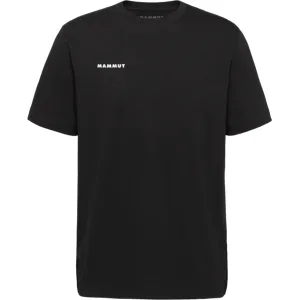 Mammut Gerade geschnittenes T-Shirt aus Baumwolle Base T-Shirt Men Mini Logo Schwarz XXL