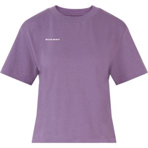 Mammut Kurz geschnittenes Baumwoll-T?Shirt Base Cropped T-Shirt Women Mini Logo Lila M