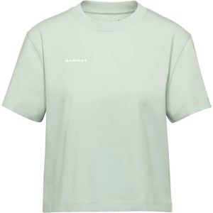 Mammut Kurz geschnittenes Baumwoll-T?Shirt Base Cropped T-Shirt Women Mini Logo Grün XL