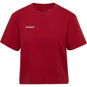 Mammut Kurz geschnittenes Baumwoll-T?Shirt Base Cropped T-Shirt Women Mini Logo Rot XL