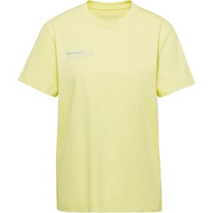 Mammut Gerade geschnittenes T-Shirt aus ökologischer Baumwolle Base T-Shirt Women Multi-Pitch Gelb XS