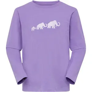 Mammut Alltagstaugliches Langarmshirt Core Longsleeve Logo Lila 128