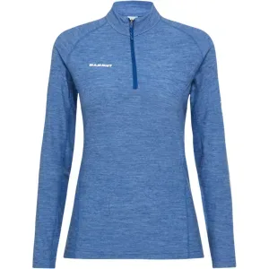 Mammut Vielseitiges Thermo-Langarmshirt mit Wolle Tree Wool Thermal FL Half Zip Longsleeve Women Blau M