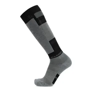 Mammut Warme, atmungsaktive gepolsterte Skisocken Freeski Merino Knee Socks Schwarz L/42-44