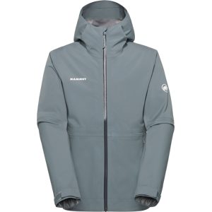 Mammut Leichte, elastische Hardshelljacke zum Wandern Linard Guide HS Hooded Jacket Men Grau XXL
