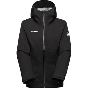 Mammut Leichte, elastische Hardshelljacke zum Wandern Linard Guide HS Hooded Jacket Women Schwarz L
