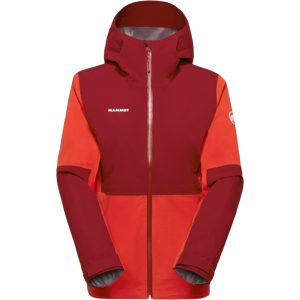 Mammut Leichte, elastische Hardshelljacke zum Wandern Linard Guide HS Hooded Jacket Women Rot XS