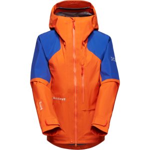 Mammut Minimalistische GORE-TEX Pro Hardshell-Bergjacke Eiger Nordwand Advanced HS Hooded Jacket Women Orange M