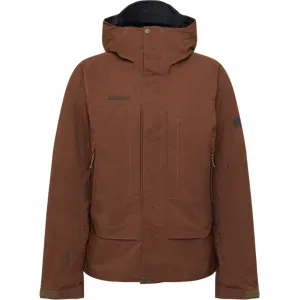 Mammut Leichte, isolierte Hardshell-Skijacke Haldigrat GTX HS Thermo Hooded Jacket Men Brown XL