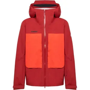 Mammut Leichte Hardshell-Skitourenjacke Skintrack HS Hooded Jacket Men Rot M
