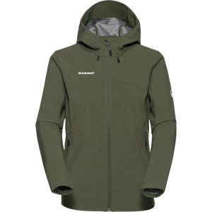 Mammut Winddichte Softshelljacke mit Kapuze Outdoor SO Hooded Jacket Women Grün XL
