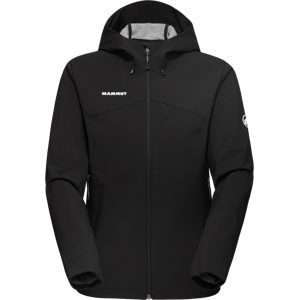 Mammut Winddichte Softshelljacke mit Kapuze Outdoor SO Hooded Jacket Women Schwarz S