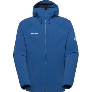Mammut Softshell-Wanderjacke für jede Saison Ultimate Comfort SO Hooded Jacket Men Blau XXL