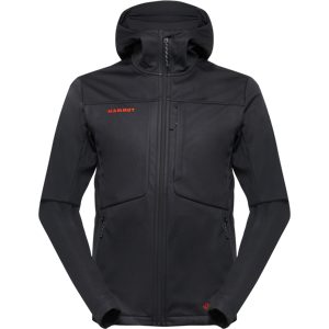 Mammut Vielseitig einsetzbare Softshelljacke für jede Saison Ultimate VIII SO Hooded Jacket Men 25 Years Schwarz S