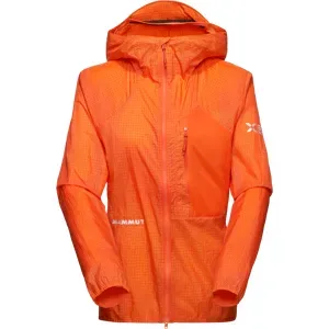 Mammut Ultraleichter, kompakter Windbreaker für die Berge Eiger Nordwand Advanced WB Hooded Jacket Women Orange XS