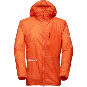 Mammut Ultraleichter, kompakter Windbreaker für die Berge Eiger Nordwand Advanced WB Hooded Jacket Men Orange XXL