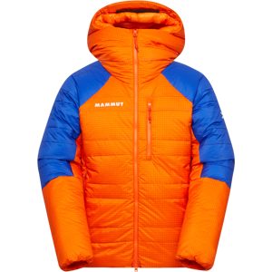 Mammut Extrawarme, strapazierfähige Daunen-Sicherungsjacke Eiger Nordwand Advanced Down IN Hooded Jacket Men Orange L