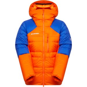 Mammut Extrawarme, strapazierfähige Daunen-Sicherungsjacke Eiger Nordwand Advanced Down IN Hooded Jacket Women Orange M