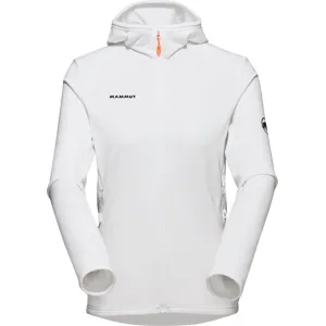 Mammut Leichte, vielseitige Fleece-Kapuzenjacke Aconcagua Light ML Hooded Jacket Women Weiß XL