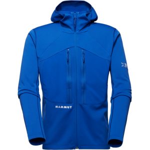 Mammut Strapazierfähige, atmungsaktive Midlayer-Bergjacke Eiger Nordwand Advanced ML Hooded Jacket Men Blau XXL