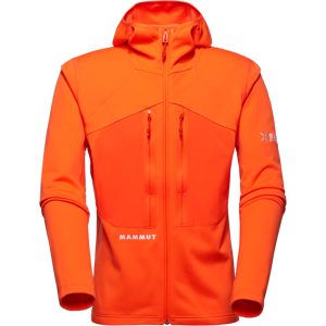 Mammut Strapazierfähige, atmungsaktive Midlayer-Bergjacke Eiger Nordwand Advanced ML Hooded Jacket Men Orange L
