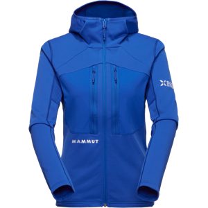 Mammut Strapazierfähige, atmungsaktive Midlayer-Bergjacke Eiger Nordwand Advanced ML Hooded Jacket Women Blau L