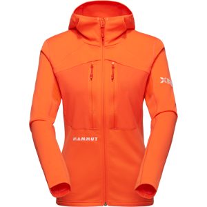 Mammut Strapazierfähige, atmungsaktive Midlayer-Bergjacke Eiger Nordwand Advanced ML Hooded Jacket Women Orange XS