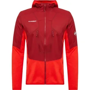 Mammut Leichter, wärmeregulierender Midlayer für Skitouren Aenergy ML Hybrid Hooded Jacket Men Rot XXL