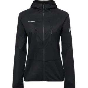 Mammut Leichter, wärmeregulierender Midlayer für Skitouren Aenergy ML Hybrid Hooded Jacket Women Schwarz XS