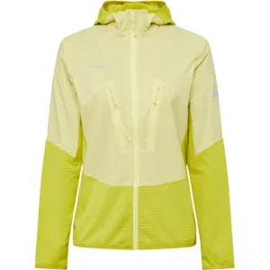 Mammut Leichter, wärmeregulierender Midlayer für Skitouren Aenergy ML Hybrid Hooded Jacket Women Gelb S