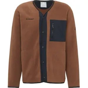 Mammut Warmer, atmungsaktiver Fleece-Cardigan für den Alltag Moonstone Hybrid ML Cardigan Brown XL