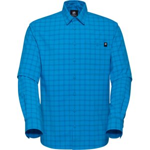 Mammut Klassisches Langarm-Wanderhemd Lenni Longsleeve Shirt Men Blau XXL