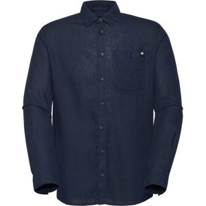 Mammut Langärmliges Alltagshemd mit Naturfasern Alvra Summer Longsleeve Shirt Men Blau S
