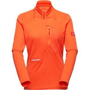 Mammut Schnelltrocknender Longsleeve für die Berge Eiger Nordwand Advanced FL Half Zip Pull Women Orange XL