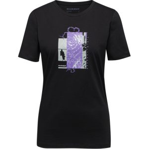 Mammut Lässiges Alltags-T-Shirt Core T-Shirt Women Alpine Flower Schwarz L