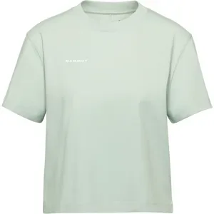 Mammut Kurz geschnittenes Baumwoll-T?Shirt Base Cropped T-Shirt Women Mini Logo Grün M