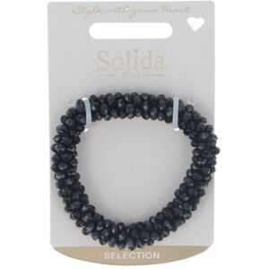 Solida Haargummi schwarz mit Strass