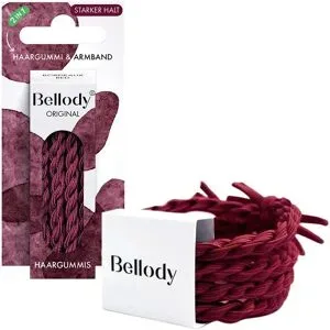 4 Stück Bellody Haargummis Bordeaux